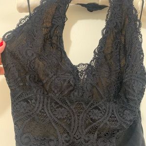 Nicole Miller Black Lace&Satin dress